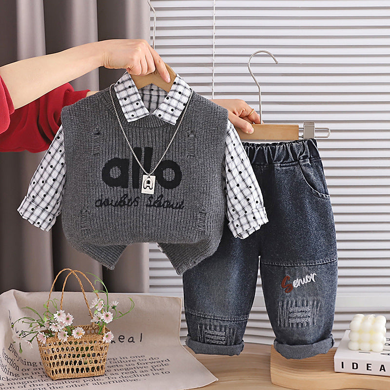 Fashionable Korean Style Toddler Spring Sweater Children's Suit