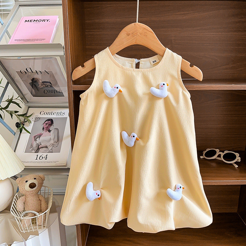 Summer Clothes Cute Three-dimensional Doll Vest Western Style Children's Suit