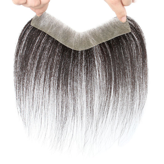 Head Natural Seamless Biological Scalp Hair Supplementing Piece Human Wig