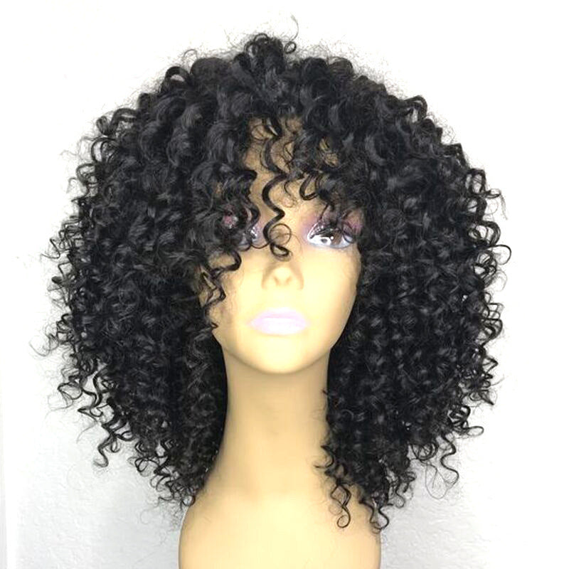 Creative Women's Chemical Fiber Afro Mid-length Wig Short Curly Hair