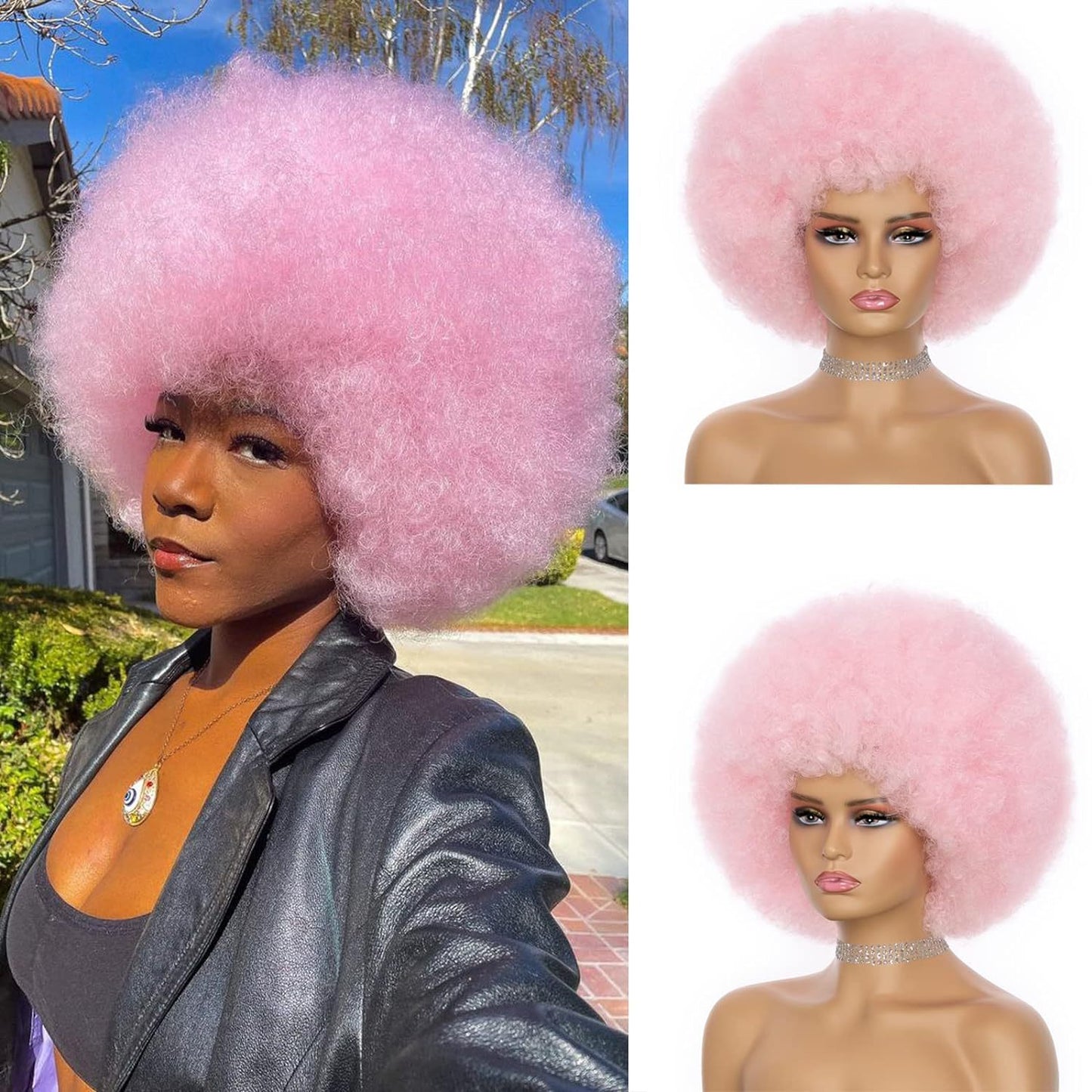 Women's African Head Cover Fluffy Small Volume Other Wig