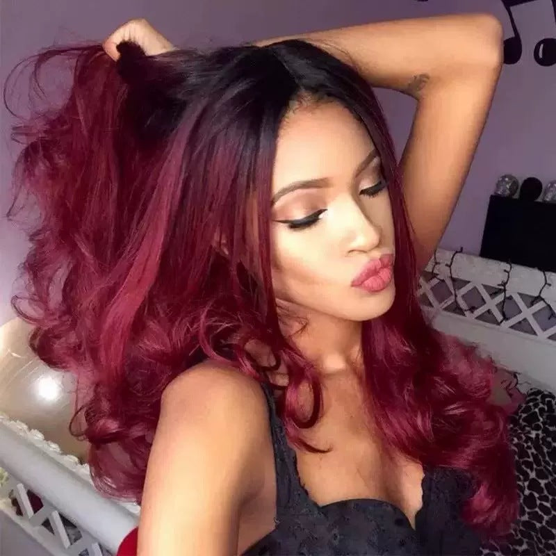 Dyed Head Cover Chemical Fiber Curly Hair Wig Long Curls