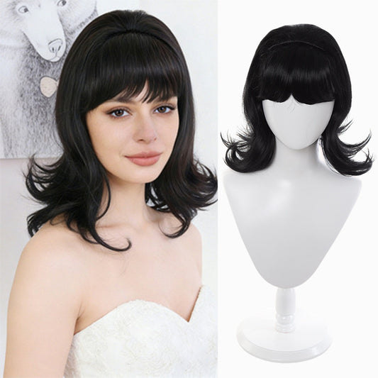 Bangs Valgus Wave Fiber Matte Chemical Source Generation Wig Short Curly Hair