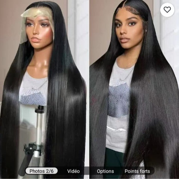 Elegant Glamorous Front Lace Hair Sheath Long Straight Wig
