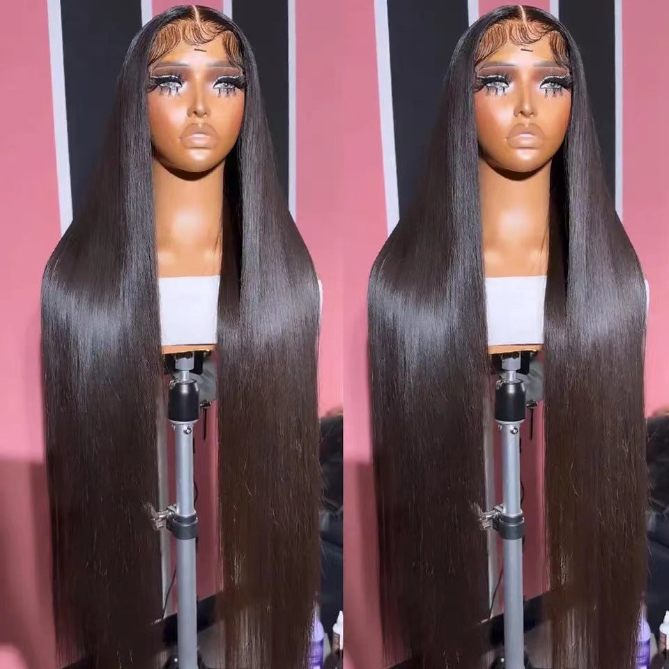 Classy Casual Front Lace Headgear Findings Long Straight Wig
