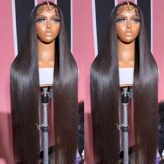 Classy Casual Front Lace Headgear Findings Long Straight Wig