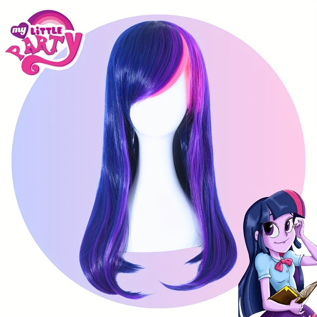Casual My Little Pony Mixed Purple Cos Wig