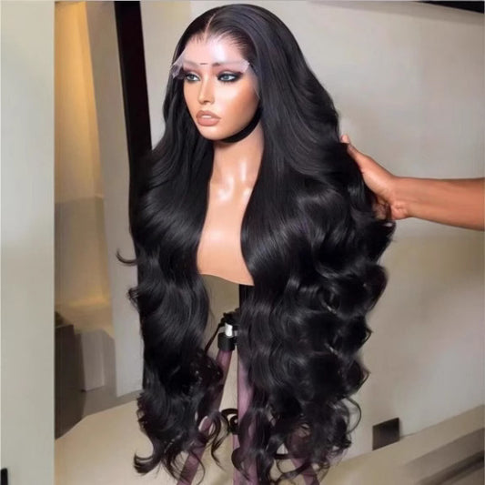 Women's Front Lace Mid-length Curly Hair Big Wig Long Curls