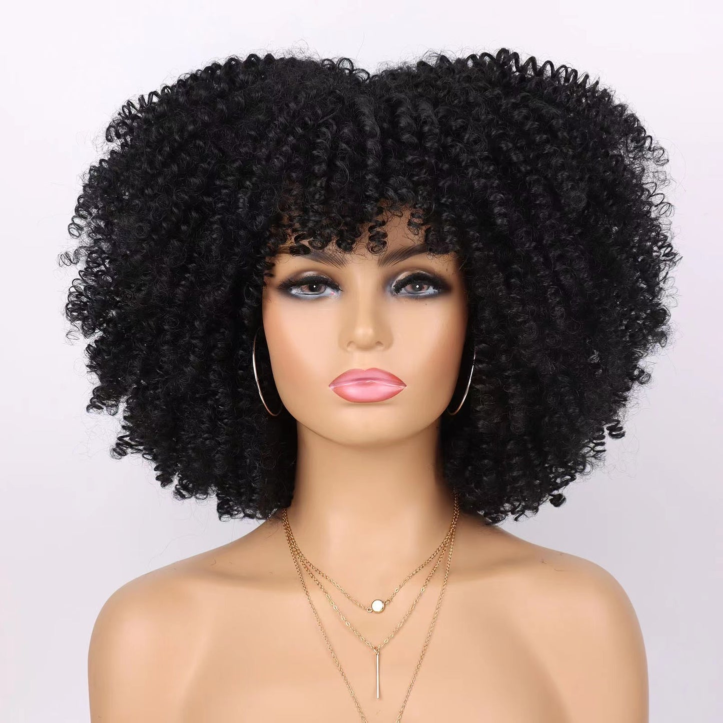 Micro Volume Afro Head Cover African Small Wig Short Curly Hair