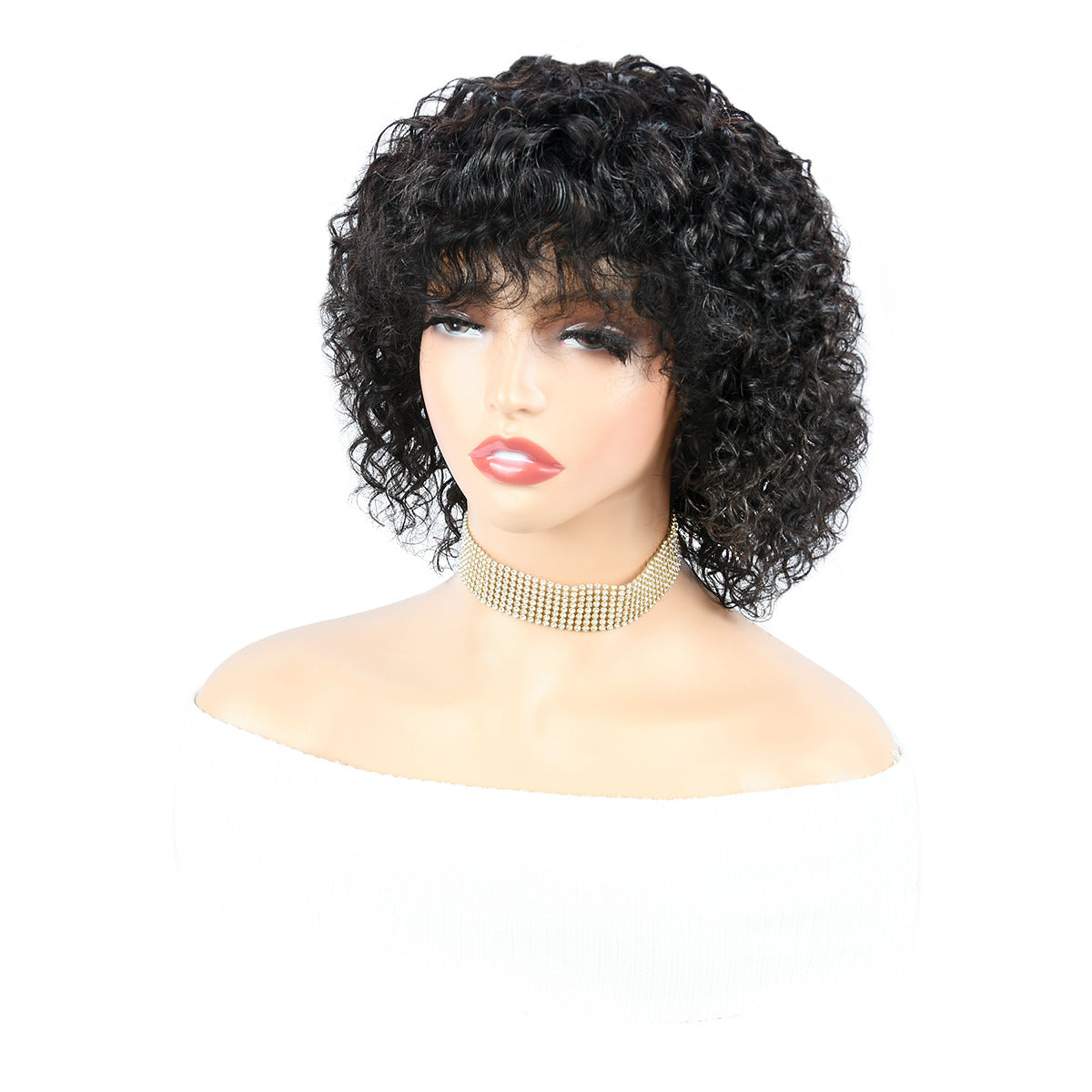 Trendy Charming Slouchy Durable Mechanism Human Real Hair Wig