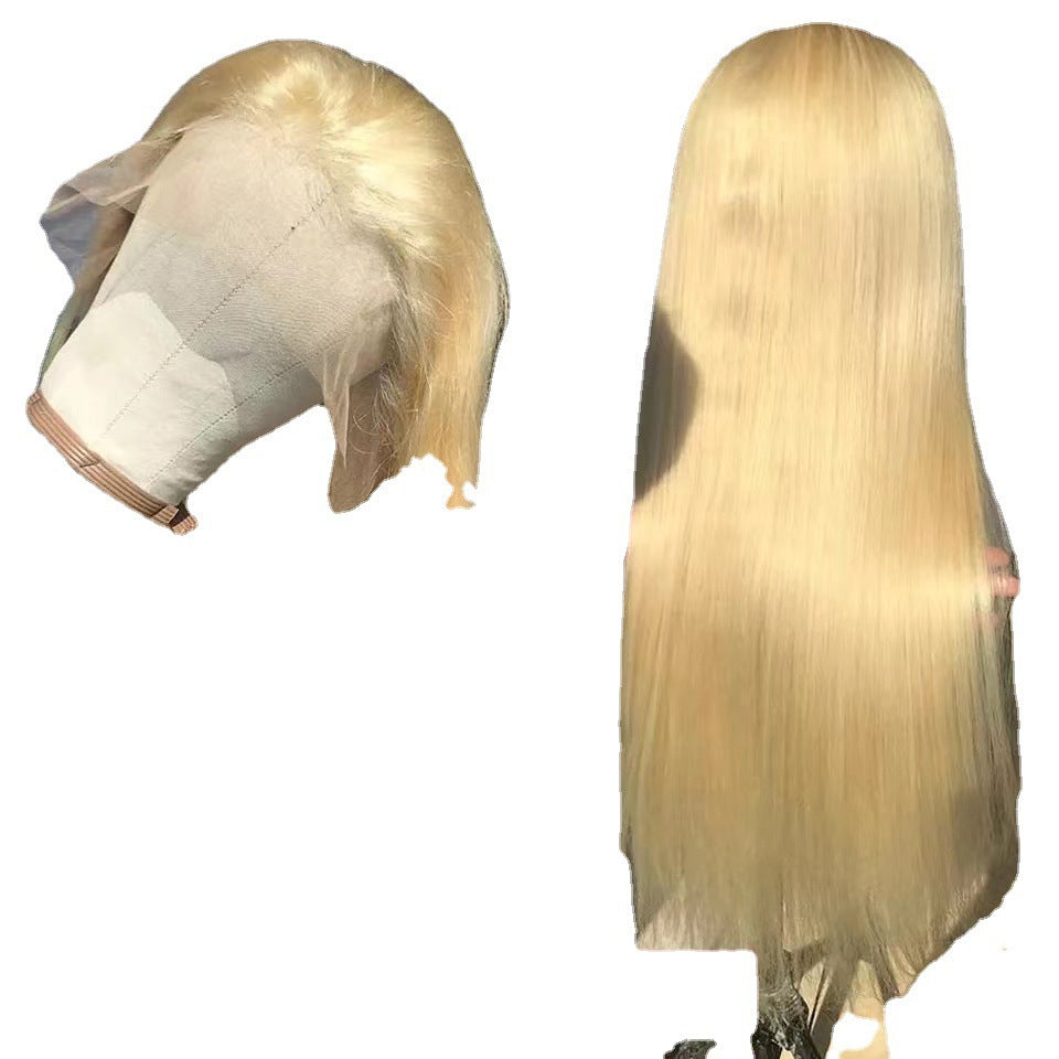 Lace Light Golden Hair African Best Selling Long Straight Wig