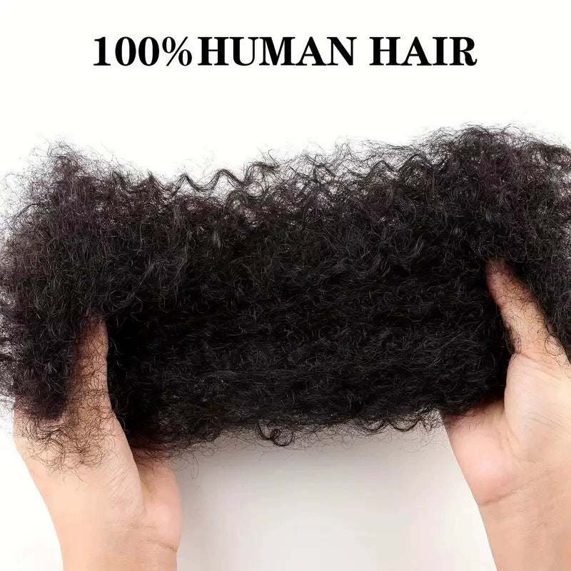 New Elegant Human Puffy Extension Bag Real Hair Wig