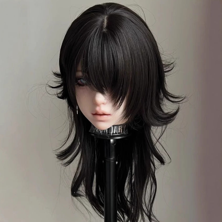 Tail Anchovy Curly Hair Two-dimensional Simulation Fluffy Layered Long Straight Wig