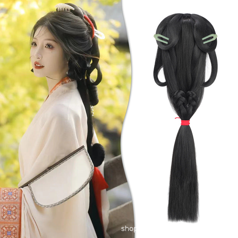 Han Clothing Cold Wind Fake Hair Accessories Ancient Style One-piece Other Wig