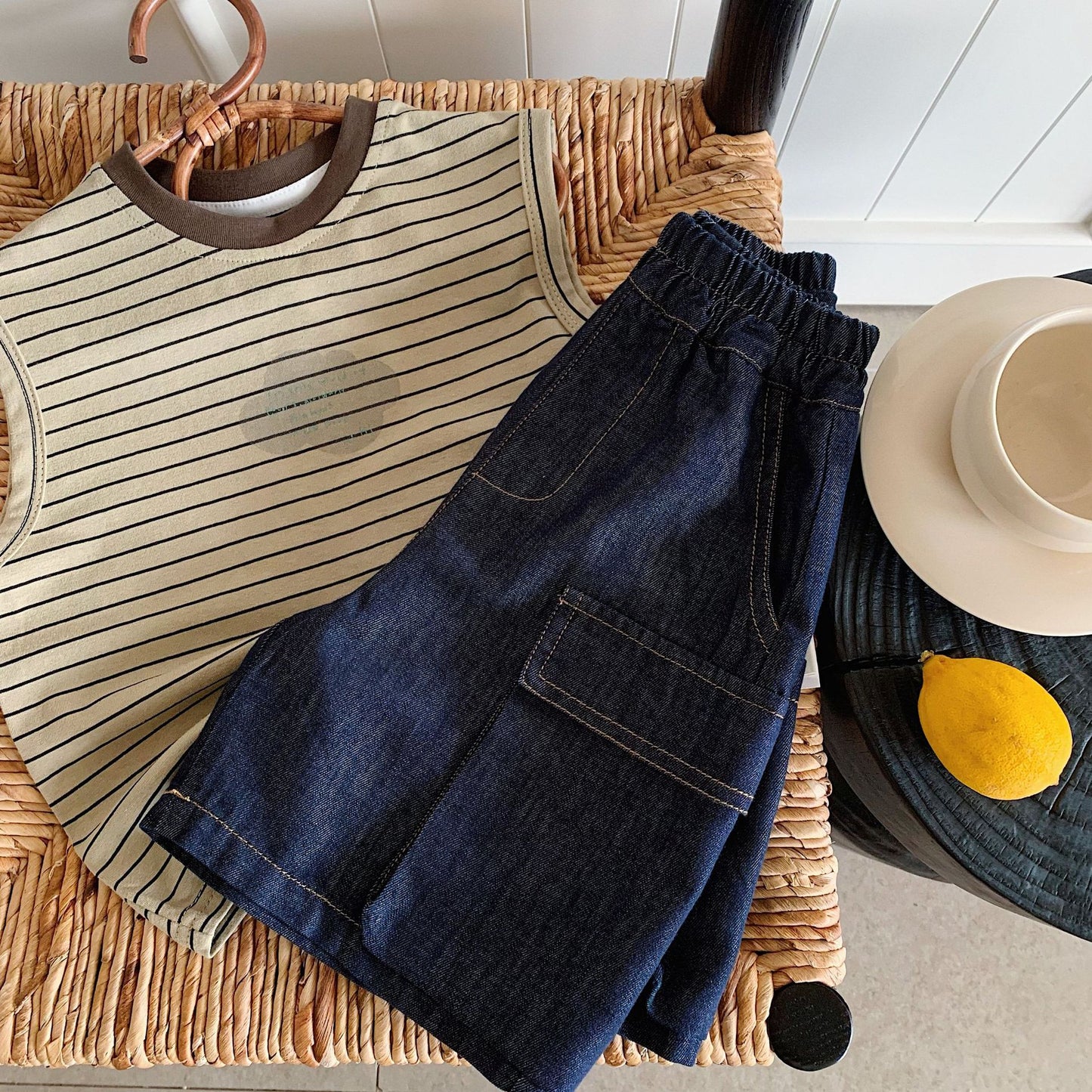 Children's Shorts Summer Pocket Denim Middle Loose Children's Pants