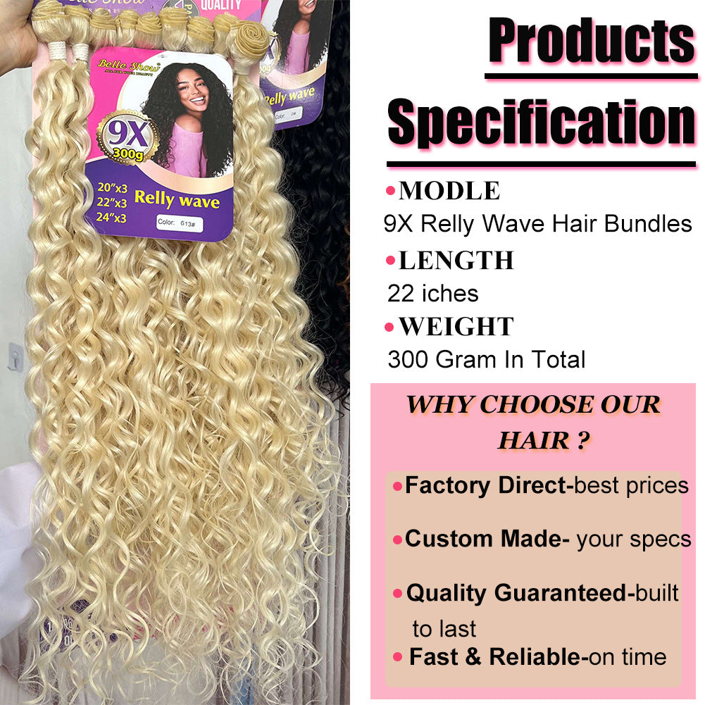 Small Volume Chemical Fiber Curly Weaving Wig Long Curls