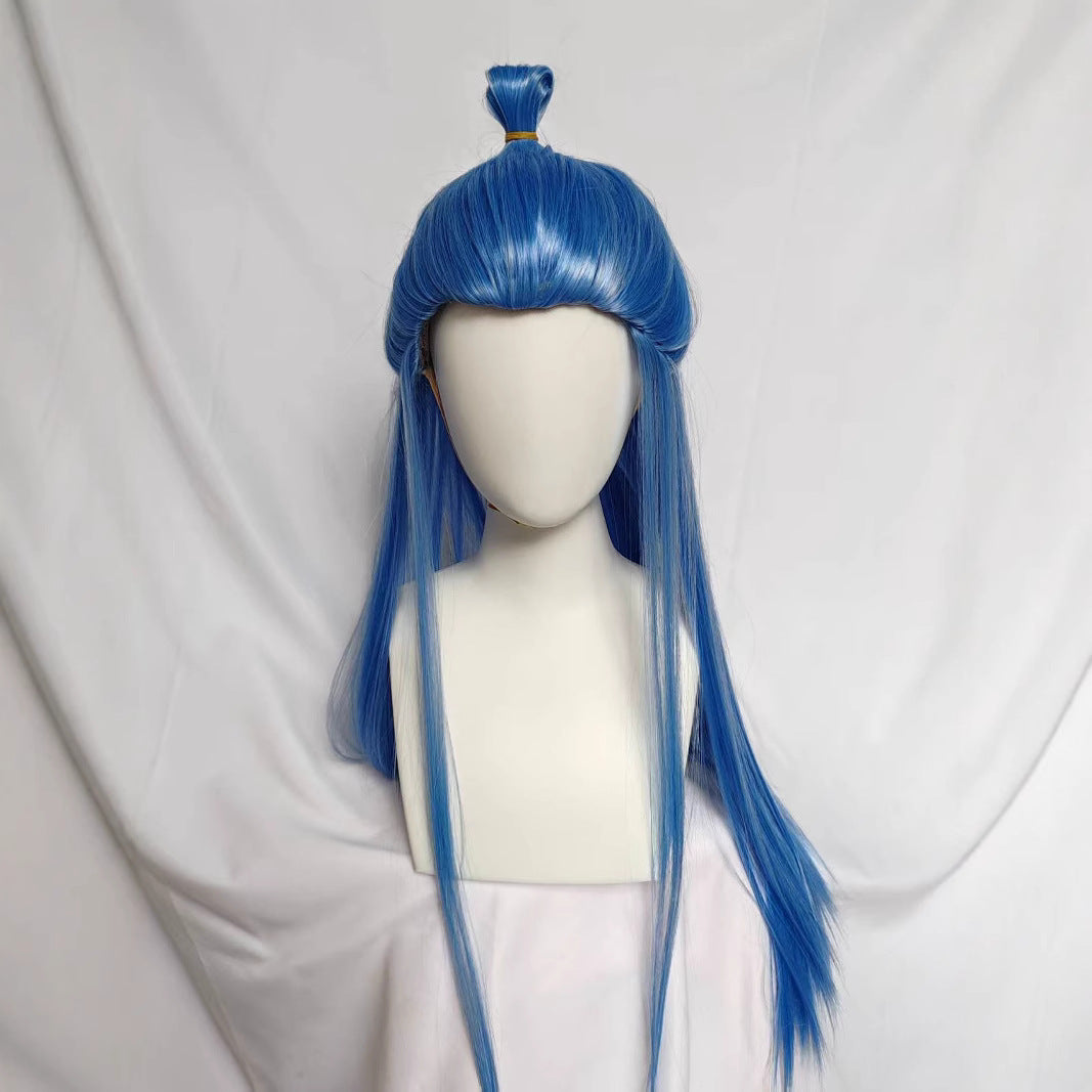 The World Ao Bing Ice Blue Ancient Style Special Beauty Cos Wig