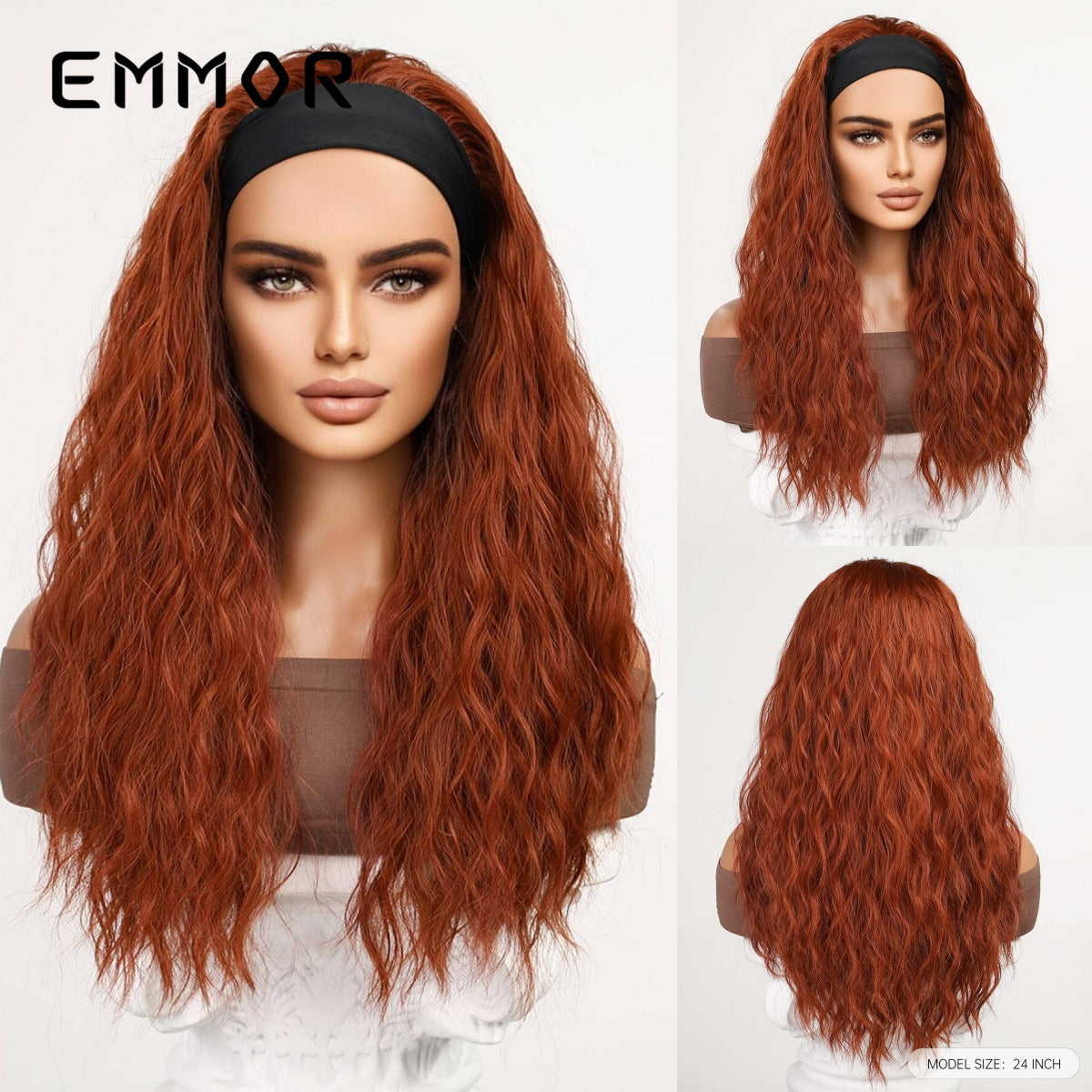 Band Latin American Curly Fashion Fluffy White Wig Long Curls