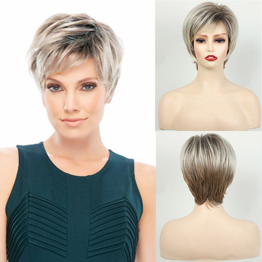 Fashion Fiber Female Chemical Data Packet Wig Short Curly Hair