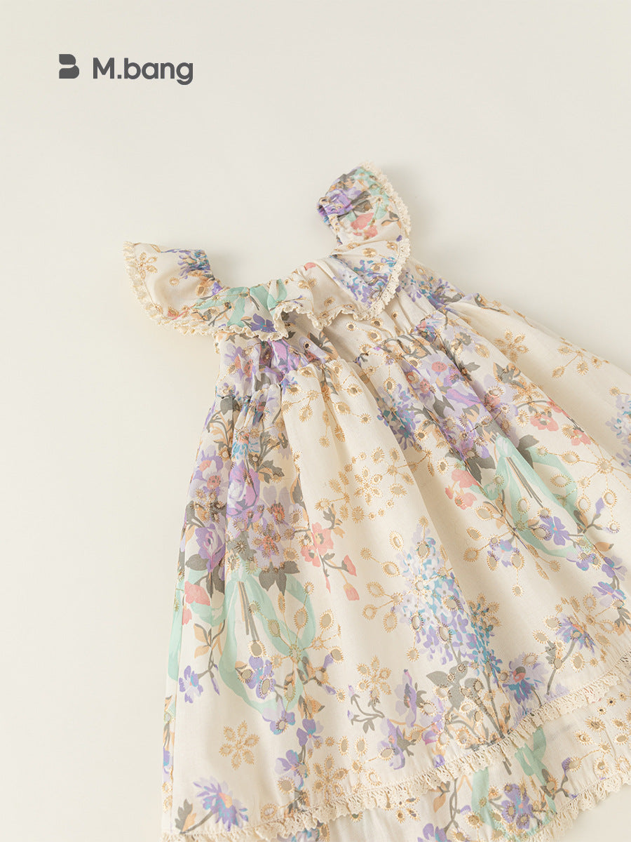 Children's Clothing Summer French Style Floral Skirt Children's Dress