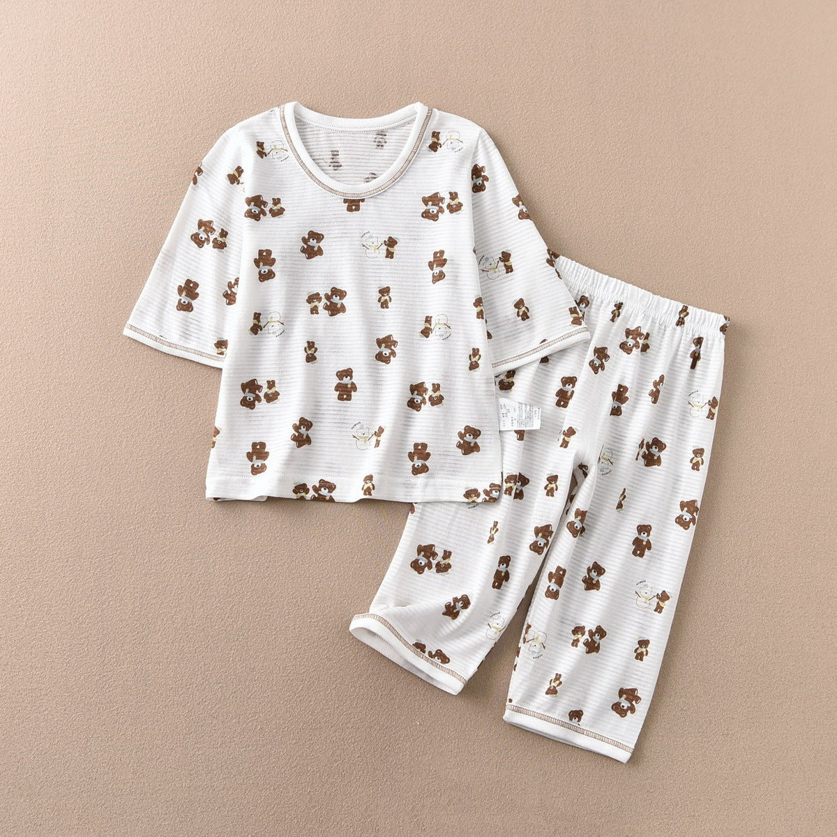 Children's Cropped Pants Short Home Wear Summer Thin Children's Suit
