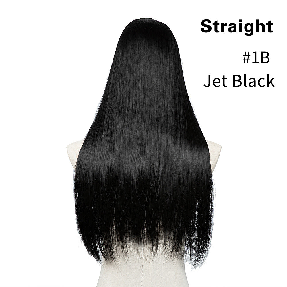 Female Chemical Fiber Simulation U-shaped Half Headgear Seamless Wig