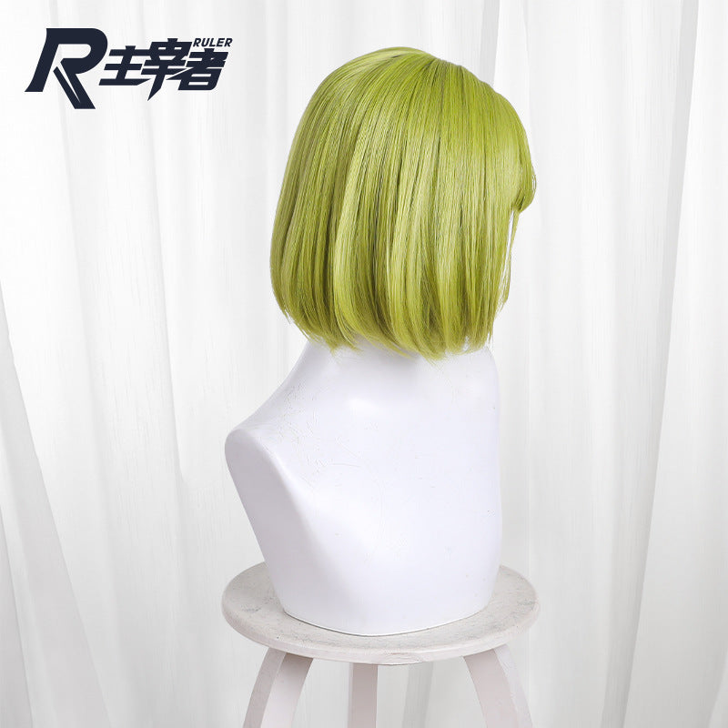 Master Pointed Hat Cocoa Grass Green Scalp Cos Wig