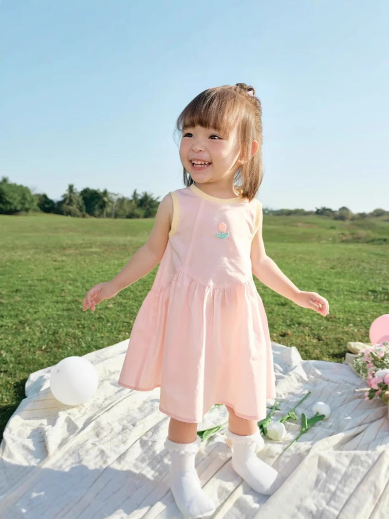 Children's Princess Skirt Thin Pure Cotton Western Children's Dress