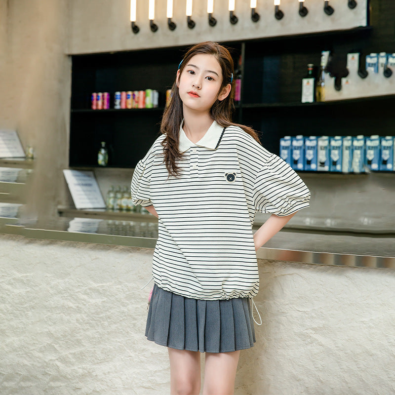 Children's Short-sleeved Summer Big Polo Casual Top Children's T-shirt