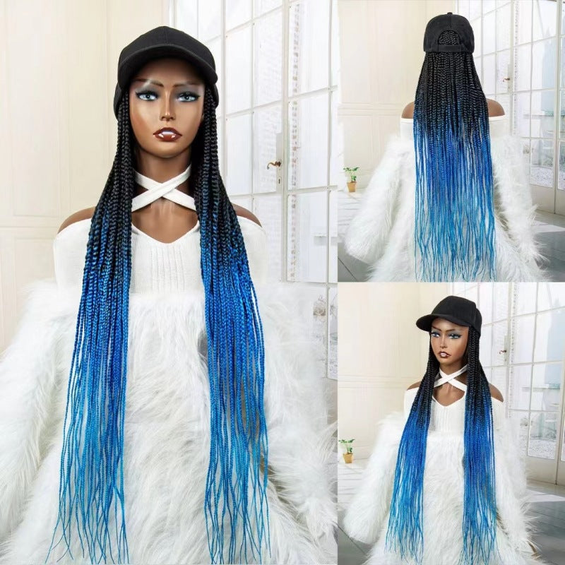 Braids With Cap Afro Braided Wigs Wig Long Curls