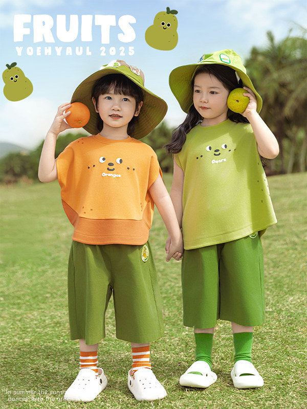 Children's Cartoon Fruit Embroidery Shorts Summer Western Style Cute Children's Pants