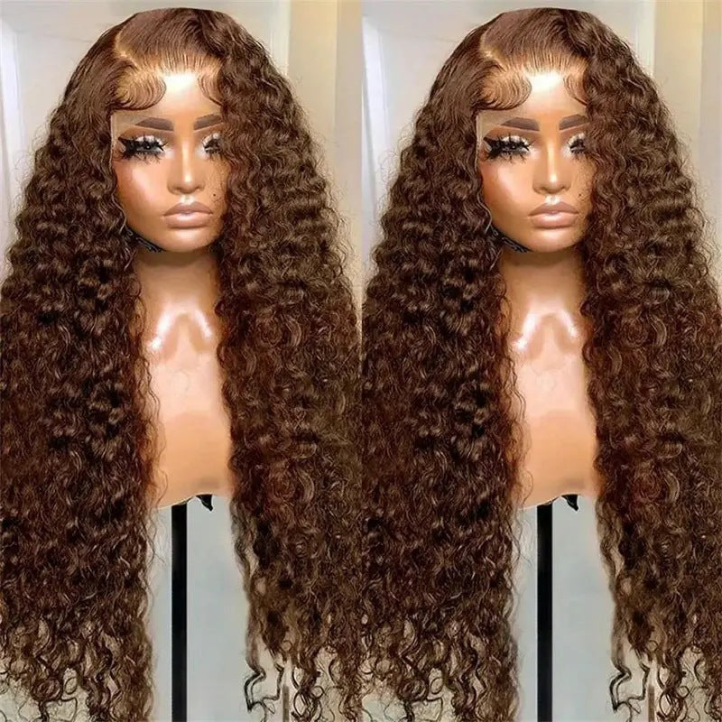Women's Front Lace African Small Volume Curly Hair Head Wig Long Curls