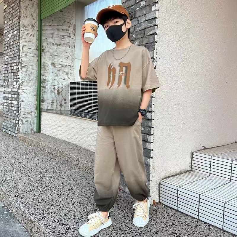 Children's Boy Summer Clothing Short Sleeve Trousers Sports Children's Suit