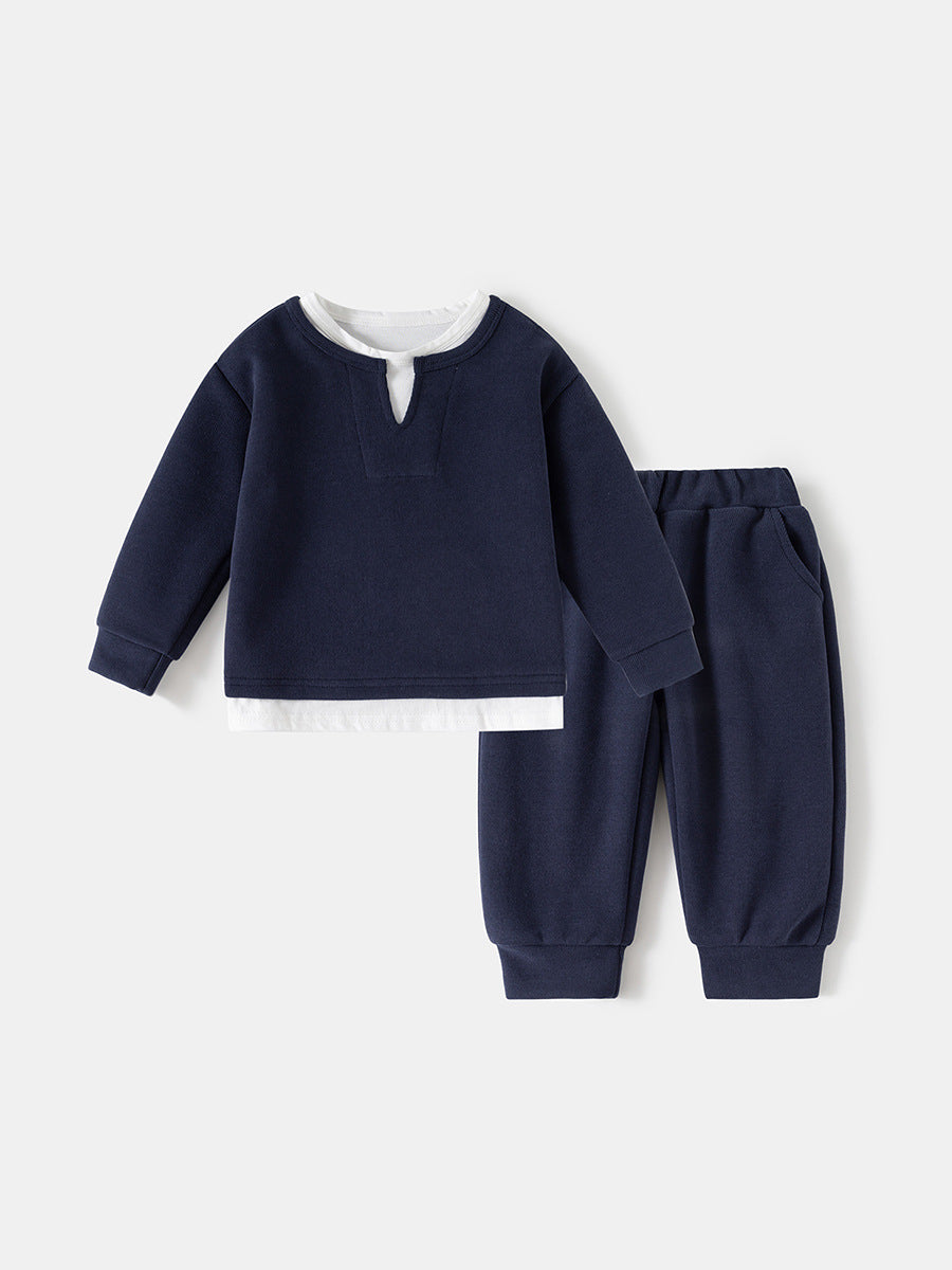 Children's Spring Two-piece Sweaters Long Pants Clothing Children's Suit