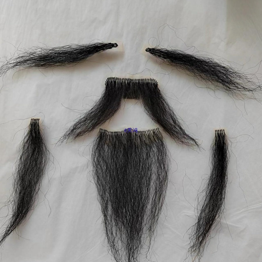 Hu Drama Qu Old Man Li Bai Grandpa Performance Abroad Men's Wig