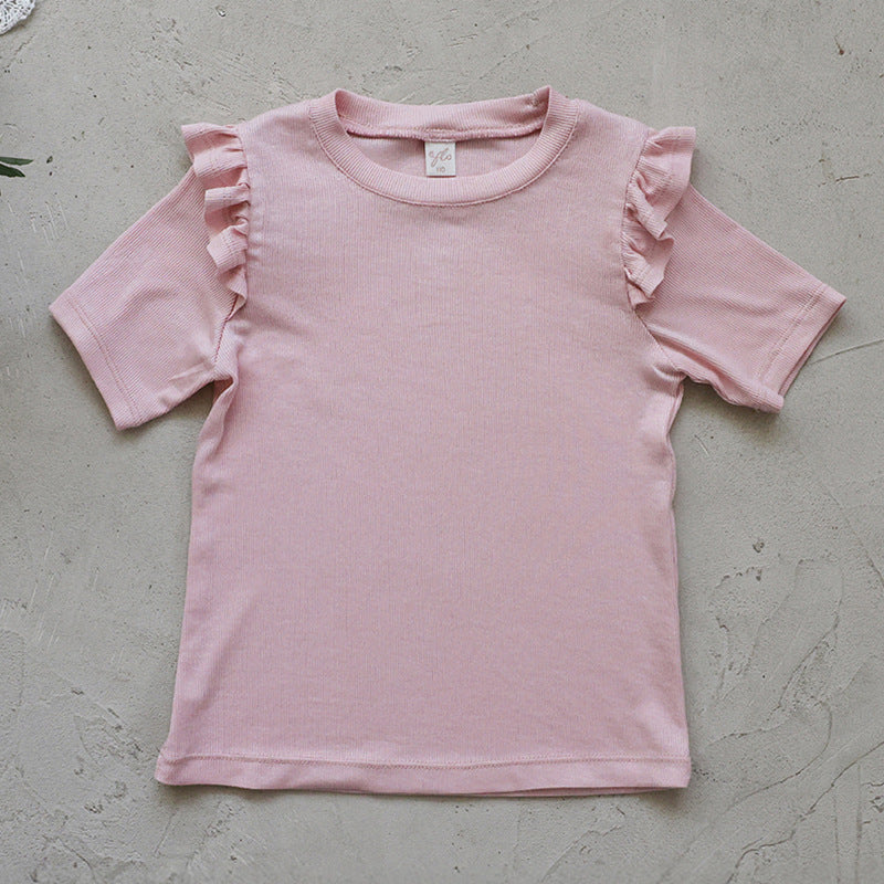 Strawberry Shan Western Style Versatile Stretch Children's T-shirt