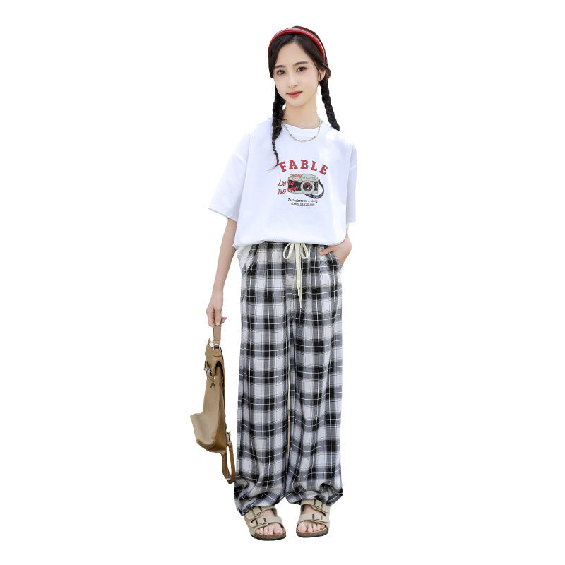 Children's Trendy Medium Big Korean Style Casual Two-piece Children's Suit