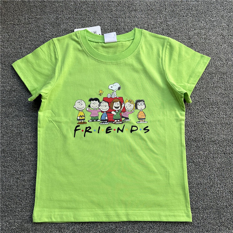 Attractive Children's Cartoon Summer Short-sleeved Clothing Children's T-shirt