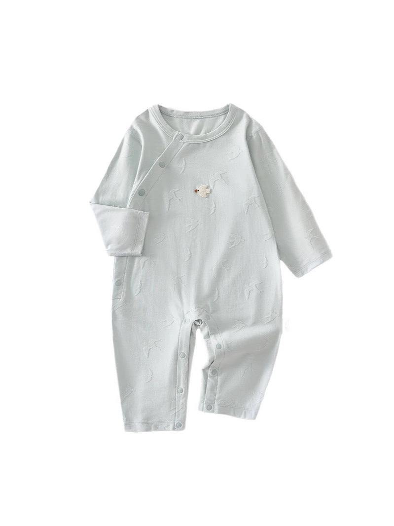 Cotton Mo Jacquard Standard Jumpsuit Diagonal Pajamas Born Jumpsuit, Climbing Suit
