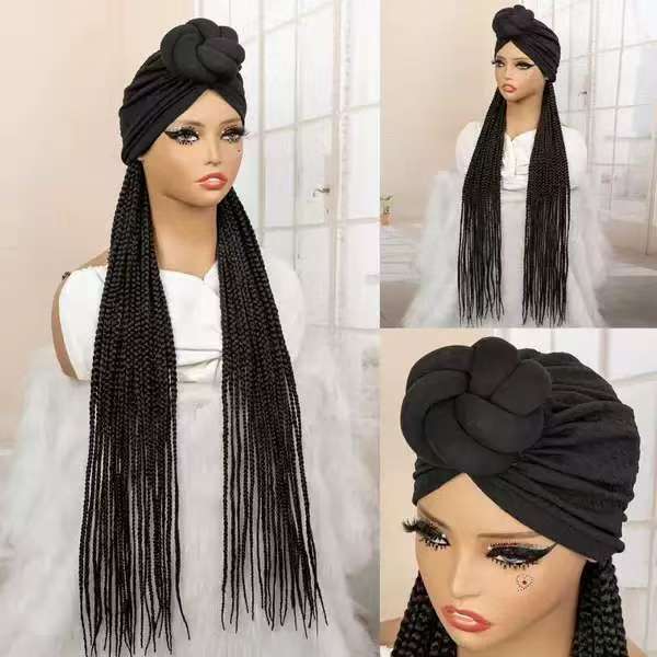 Braids With Cap Afro Braided Wigs Wig Long Curls