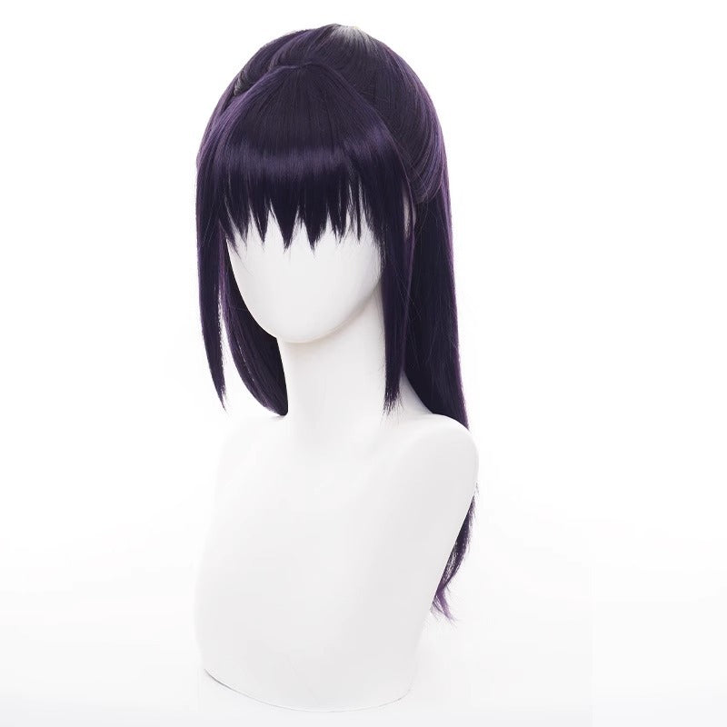 Battle Of Song Ge Ji Hair Dark Purple Half Tied Cos Wig
