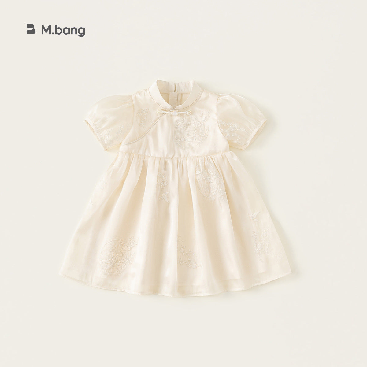 Children's Summer National Style Puff Sleeve Princess Chinese Tulle Children's Dress