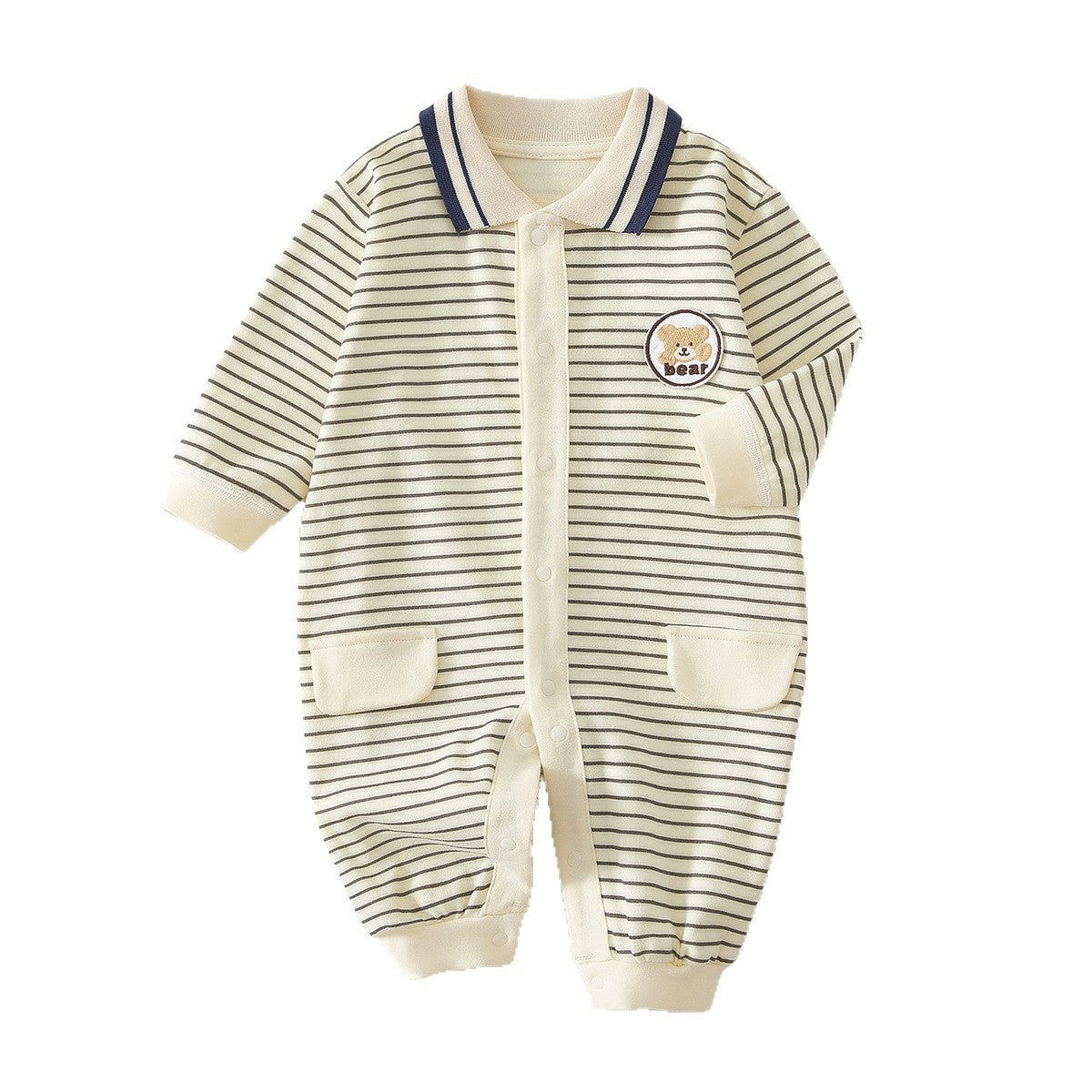 Women's & Men's Infant Long Sleeve One-piece Romper Clothes Born Pure Cotton Cartoon Jumpsuit, Climbing Suit