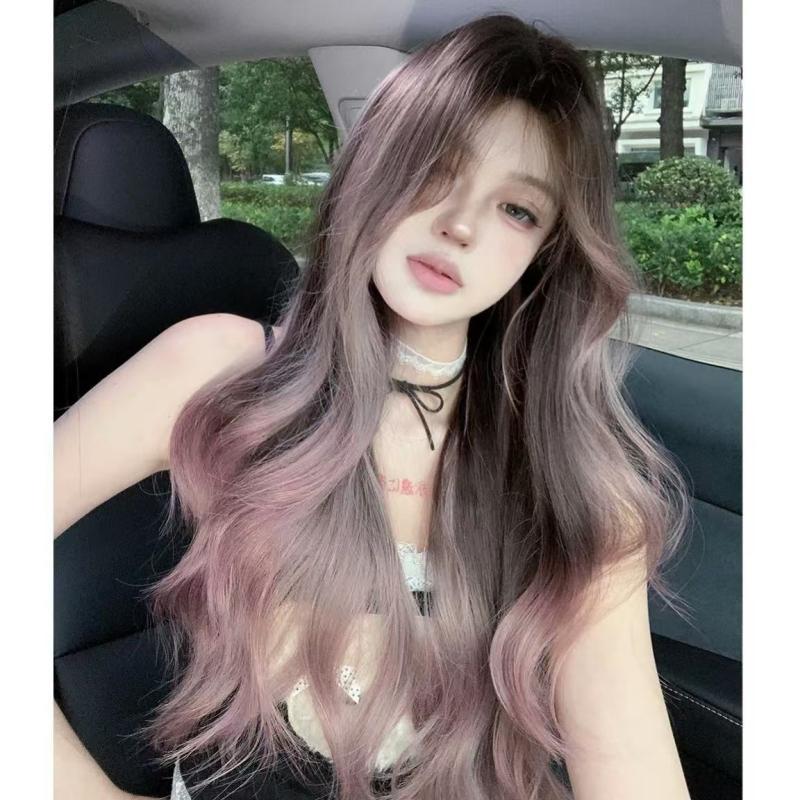 Lady's Female Natural Fluffy Style Atmosphere Curly Hair Straight Wig Long Curls