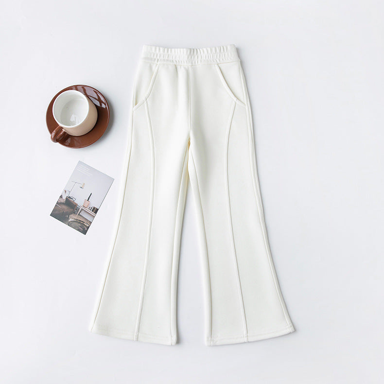 Women's Teens Casual Trendy Bell-bottom Street Slim Children's Pants