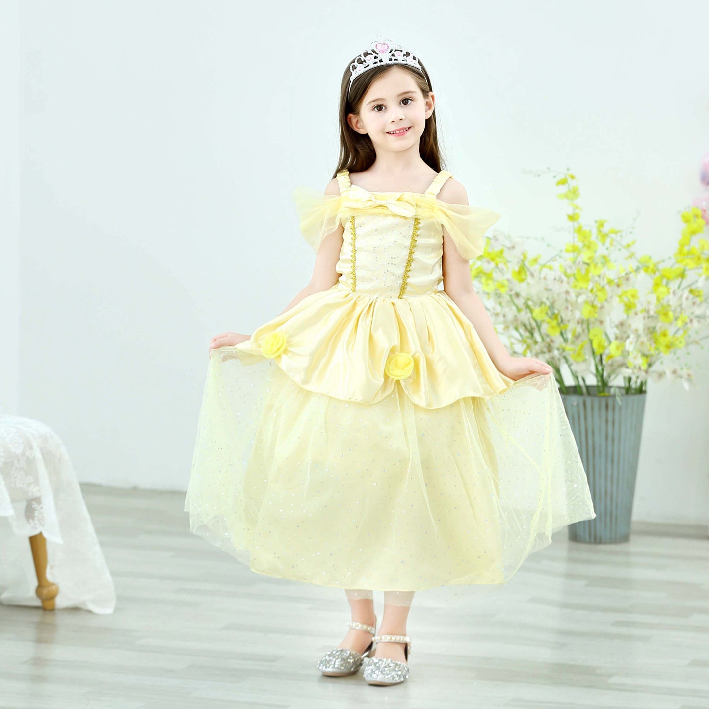 Children's Belle Princess Beauty Beast Bell Halloween Clothing Host Performance Children's Dress