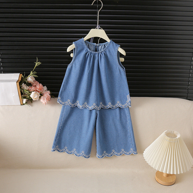 Infant Toddler Summer Fashionable Stylish Sleeveless Breathable Children's Suit