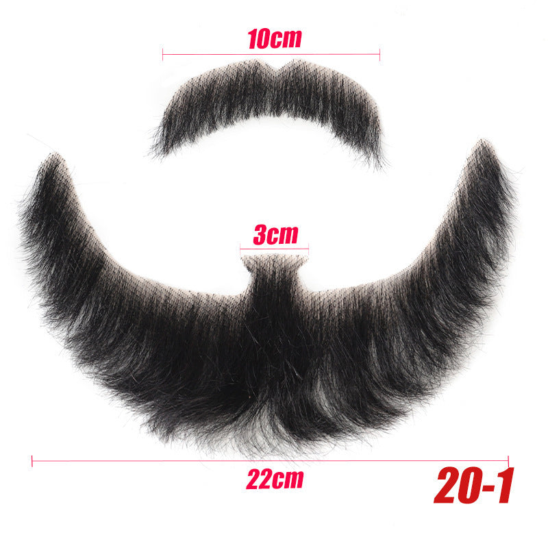 Men's Simulation Tin Beard Handlebar Mustache Invisible Realistic Other Wig