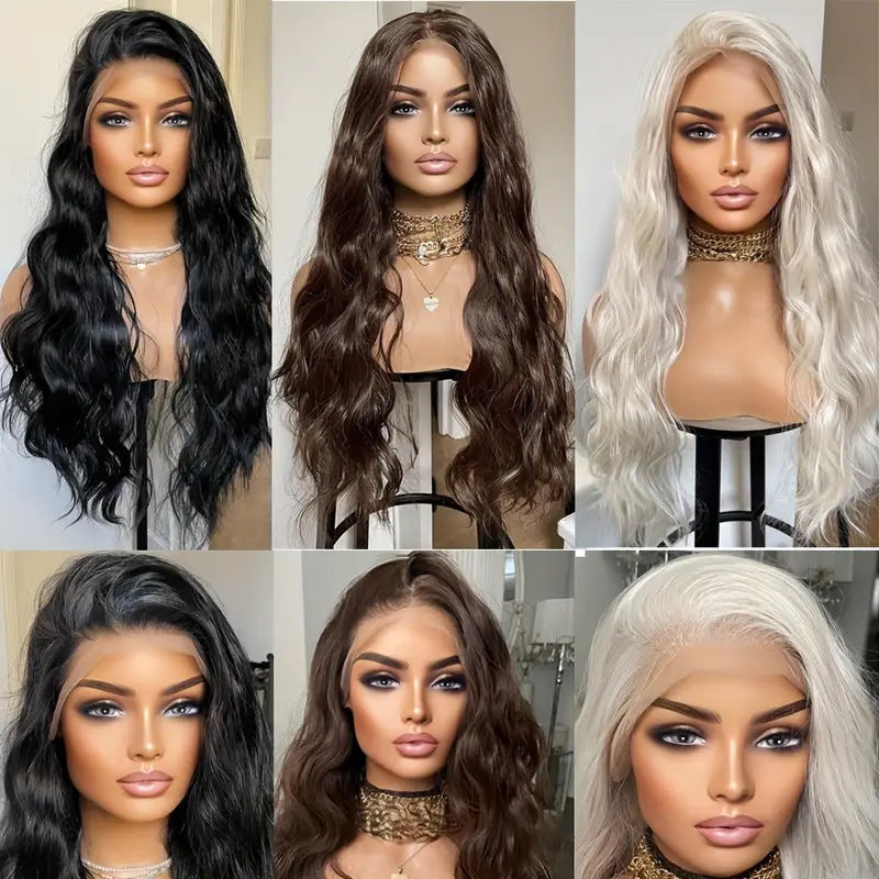 Curly Hair Side Split Front Lace Wig Long Curls