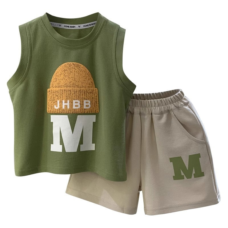 Children's Summer Clothing Vest Thin Western Style Sleeveless Children's Suit